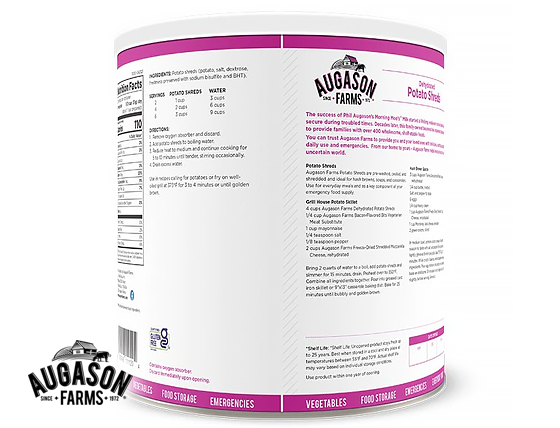 Augason Farms: Dehydrated Potato Shreds Can